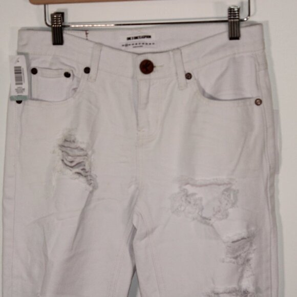 NWT One Teaspoon White Awesome Baggies Size 23 Distressed - Picture 2 of 6